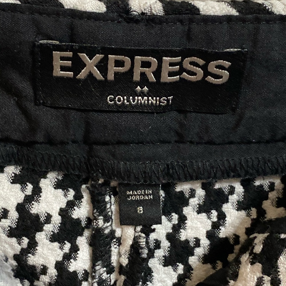 Express Columnist Pants black and white 8